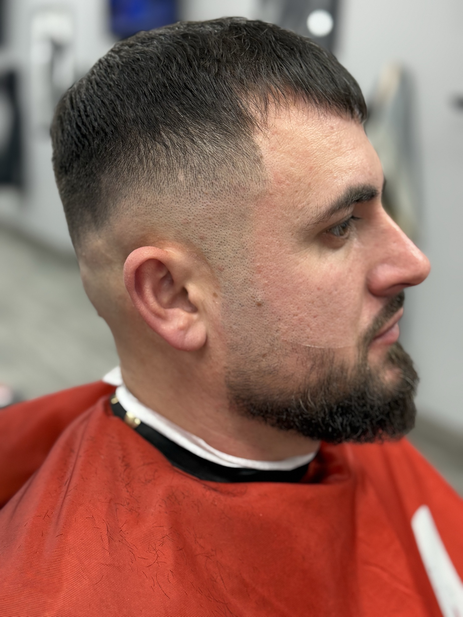 Classic taper with line-up at X Express Barbershop